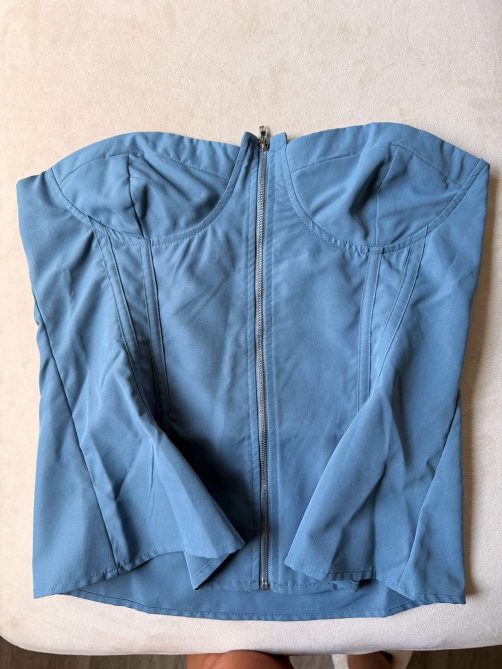 PrettyLittleThing Men's Dusty Blue Zip-Front Shirt Jacket